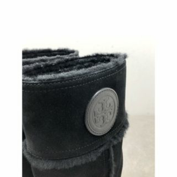 Tory Burch Designer Nadine Black Warm Winter Shearling Boots Sz 6 - Picture 5 of 7